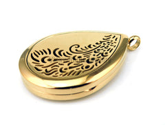 Silver Peacock Tail Locket Pendant