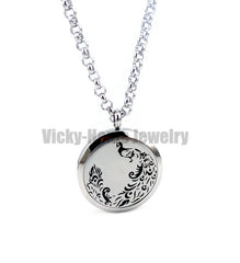 Diffuser Locket Necklace Peacock