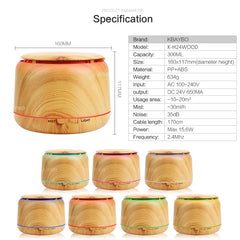 Wood Grain Cool Mist Humidifier