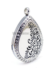 Silver Peacock Tail Locket Pendant