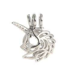 Unicorn Stones Beads Cage Pendant