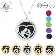 Stainless Magnetic Aromatherapy Locket Necklace