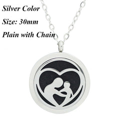 Stainless Magnetic Aromatherapy Locket Necklace
