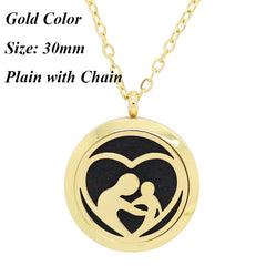 Stainless Magnetic Aromatherapy Locket Necklace