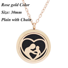 Stainless Magnetic Aromatherapy Locket Necklace