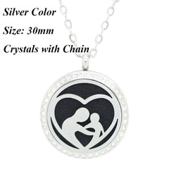 Stainless Magnetic Aromatherapy Locket Necklace