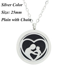 Stainless Magnetic Aromatherapy Locket Necklace