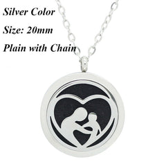 Stainless Magnetic Aromatherapy Locket Necklace