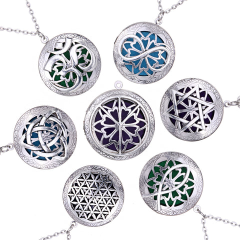 Aromatherapy Lockets Antique Silver Necklace